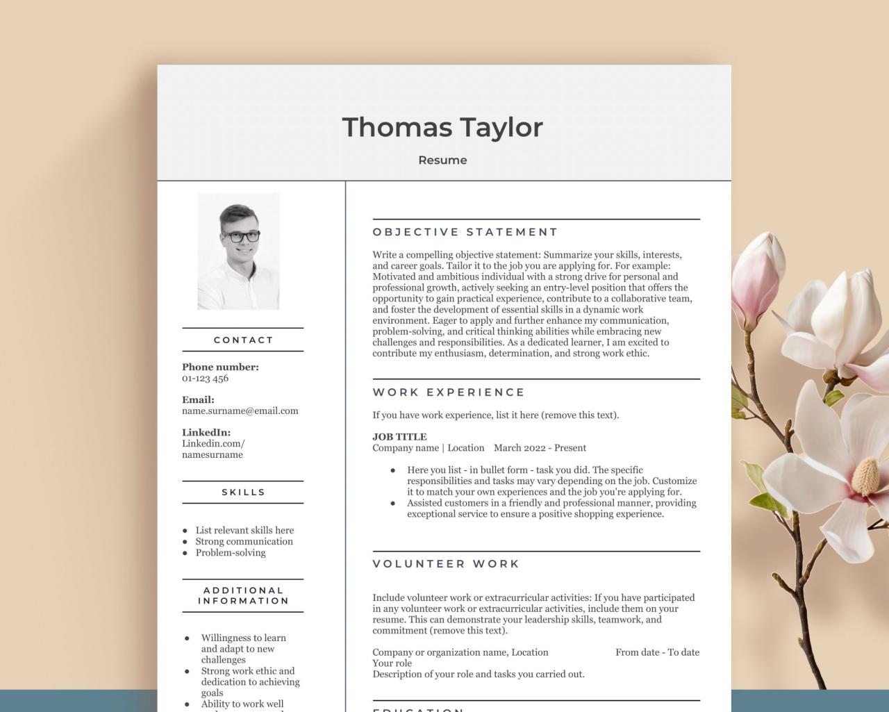 NEW GRADUATE Resume Template Clean, Modern, and Easy to Customize Start ... How To Write An Effective Resume For New Graduates